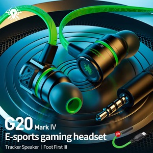 Plextone G20 Metal Bass Gaming Headphones 3.5mm Wired <b>Earphones</b> with TYPE-C <b>Adapter</b> Gaming Stereo <b>Earphone</b> with HD Microphone - Product Image 5