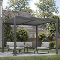 Pergola bioclimatique en aluminium avec brise-soleil électrique, imperméable, support de toit pour pavillon extérieur, jardin, balcon, vente en gros d'usine