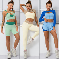 Dongguan — vêtements athlétiques pour femmes, ensemble De Yoga, De sport, 4 styles, hauts + Shorts De gymnastique, avec Logo personnalisé