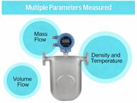Precision IP66 Coriolis Mass Flow Meter CMF Series with 24VDC Low Power for Oils Slurries and Aqueous Solutions Measurement