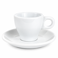 Ensemble tasse et soucoupe à expresso en céramique rose classique, écologique, 250 ml, pour expresso, cappuccino, latte, thé, maison, cuisine
