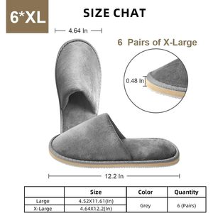 Premium paia di pantofole monouso antiscivolo lavabili a punta chiusa di cristallo pantofole in velluto per uso domestico per gli ospiti - Product Image 5