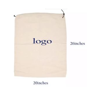 Wholesale Custom Design <b>Personalized</b> Reusable Double String Handbag 100% Natural Cotton Drawstring Pouch <b>Bag</b> - Product Image 2