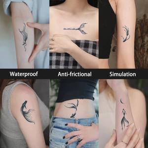 <span class=keywords><strong>Tatouage</strong></span> temporaire de <span class=keywords><strong>style</strong></span> encre de poisson-koi et de queue de poisson, <span class=keywords><strong>tatouage</strong></span> semi-permanent imperméable, dure 2 semaines, <span class=keywords><strong>tatouage</strong></span> à base de plantes pour le <span class=keywords><strong>bras</strong></span> - Product Image 4