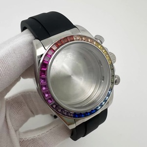 Nuevos Accesorios para Relojes VK63, Juego de Caja de Reloj de Cristal de Color con Correa de Goma, Cristal de Zafiro, Fondo de Caja Cerrado, Compatible con VK63 - Product Image 3