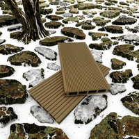 Revêtement de terrasse WPC rainuré RJHX chinois en gros, système de clic, étanche et antidérapant pour piscine, parc et extérieur