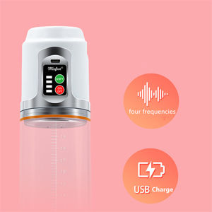 Bomba eléctrica de vacío para pene, máquina de vibración, <span class=keywords><strong>4</strong></span> vibraciones con manga, Juguetes sexuales para hombres, bombas - Product Image 3