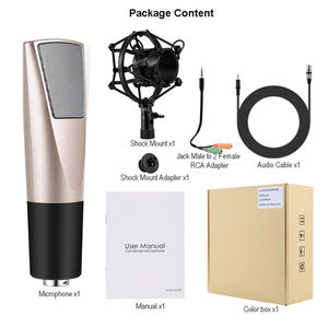 Microphone de conférence de bureau à condensateur en métal cardioïde XLR filaire professionnel avec support antichoc pour l'enregistrement et le streaming - Product Image 6