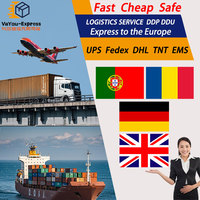 Transporteur UPS DHL FEDEX Porte à Porte Service Express DDP bon marché de la Chine vers la Roumanie Allemagne Royaume-Uni Portugal en Europe