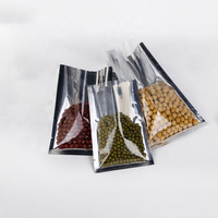 Sac d'emballage sous vide imprimé en gravure laminé argenté métallisé avec film transparent à l'avant pour le stockage alimentaire à long terme