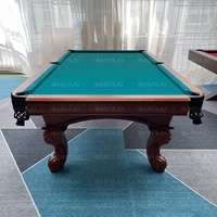 Maßgefertigter Klassischer Retro-Stil Marmor-Steinplatte Schwarze Schieferplatten Billardtisch aus Eichenholz in 7ft, 9ft, 8ft Größe
