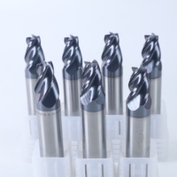 Fraise conique à extrémité plate de haute précision en carbure monobloc pour usinage de parois latérales de moules, finition lisse