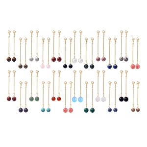 Aretes Colgantes de Perlas con Encanto a la Moda para Mujer Cadena Larga Bañados en Oro Joyería de Uso Diario - Product Image 3