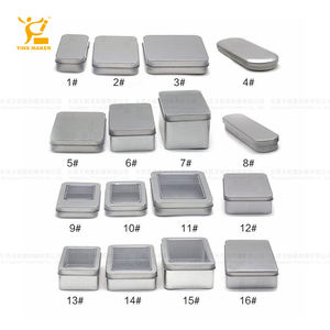 Прямоугольная металлическая жестяная коробка с крышкой - Product Image 2