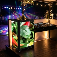 Cabine DJ pliable à LED, haute luminosité, façade de table, écran vidéo, cabine DJ pour boîte de nuit, scène, club de musique, événements