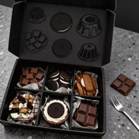 Boîte d'emballage personnalisée en papier recyclé pour biscuits, gâteaux, beignets, pâtisseries, desserts, avec séparateurs pour cadeaux