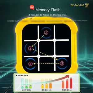 Jeu de société électronique portable Tic-Tac-Toe 2025, jeu de stratégie amusant en ABS, jouet de table pour deux joueurs pour enfants - Product Image 4
