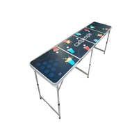 Meja Permainan Beer Pong Lipat Aluminium untuk Luar Ruangan dengan Desain Modern dari Merek Sunrise