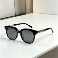 Lunettes de soleil polarisées UV400 classiques à monture transparente avec impression personnalisée, design carré à monture complète pour la promotion de la mode tendance