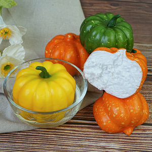 Nouvelle Simulation de Citrouille 2026 avec Modèle de Citrouille en Mousse Jaune Haute Fidélité pour Décoration d'Armoire Domestique - Product Image 2
