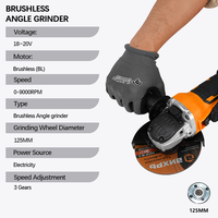 Meuleuse d'angle sans fil électrique 125 mm sans balais, batterie lithium-ion, pour usage industriel et bricolage, vente directe usine