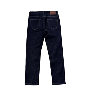 جينز رجالي عالي الجودة للأعمال، تصميم شتوي سميك مخصص، رسمي بخصر متوسط، غسيل داكن، ثقيل الوزن، بسحاب أمامي، ODM - Product Image 2