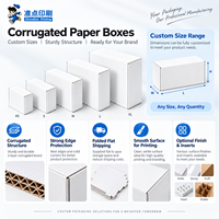 Boîte d'expédition en carton ondulé pliable, sur mesure, moderne, minimaliste, écologique, vente en gros directe d'usine pour l'emballage de marchandises
