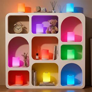 ไฟกลางคืนแบบ USB ควบคุมการเปลี่ยนสี RGB แบบสัมผัสทรงกลมสำหรับห้องนอนการศึกษาการตั้งแคมป์กลางแจ้ง - Product Image 2