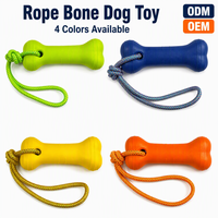 Ensemble de jouets à mâcher pour chien classiques et mignons en forme d'os, en mousse EVA écologique, pour usage quotidien et soulagement de l'ennui, colorés avec corde