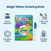 Livre de dessin à l'eau magique sûr et écologique, ensemble de peinture pour enfants, peinture DIY pour la petite enfance
