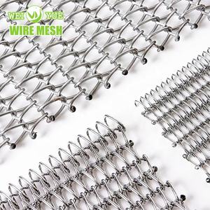 Cadena de malla de alambre en espiral Cinta transportadora de malla de acero inoxidable para máquina transportadora/Transferencia de Alimentos/Transferencia de panadería vegetal - Product Image 1