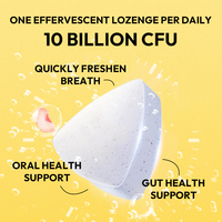 Les comprimés micro-effervescents probiotiques dentaires quotidiens de LIFEWORTH aident à reconstituer le microbiome oral