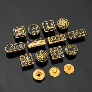 Boutons APEX, fabrication directe, boutons pression en alliage de zinc métallique rond carré de 12 mm, logo personnalisé, boutons fantaisie pour vêtements - Product Image 2