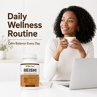 Fabricant de compléments alimentaires à base de champignons Reishi en marque privée, formule personnalisée, OEM, ODM, vente en gros directe d'usine, emballage personnalisé, capsules