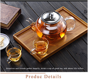 Soffiato a mano <span class=keywords><strong>Teiera</strong></span> di Vetro In Acciaio Inox <span class=keywords><strong>Infusore</strong></span> e Coperchio In Vetro <span class=keywords><strong>teiera</strong></span> di vetro - Product Image 6