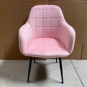 Chaises de salle à manger au design scandinave contemporain, meubles de salle à manger, sillas, pieds en fer, revêtement en velours, chaises haut de gamme pour hôtel - Product Image 3