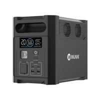 Banco de Energía Solar de Onda Sinusoidal Pura de 1200W, Batería LiFePO4 de 1024Wh, PD100W, Pico de 2400W, Generador para Casa y Camping, Compatible con AC/Solar/Coche
