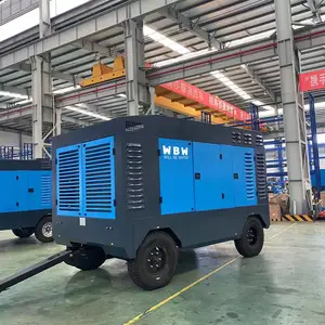 Medium Pressure Diesel Screw Air Compressor 16bar 600cfm Mobile Screw Air Compressor Diesel Engine Compressor