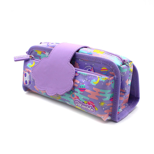 Custom di fabbrica in bianco scuola viola borsa su misura cancelleria impermeabile <span class=keywords><strong>astuccio</strong></span> a matita <span class=keywords><strong>astuccio</strong></span> per bambini ragazze - Product Image 3