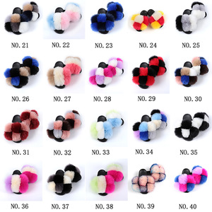 Pantofole in Pelle <span class=keywords><strong>con</strong></span> Fodera in Pelliccia per Uso Esterno Vendita all'Ingrosso di Ciabatte Personalizzate per Feste Estive <span class=keywords><strong>Scarpe</strong></span> e Stivali Morbidi da Donna. - Product Image 5