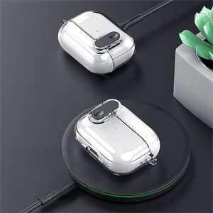 Funda protectora para auriculares AirPods 4, transparente con efecto cristal de hielo, cubierta completa a prueba de golpes - Product Image 3