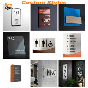 Segni personalizzati per tutti i sessi del bagno di Design moderno simbolo porta della toilette segni <span class=keywords><strong>donna</strong></span> uomo segno del bagno per bagno bagno - Product Image 5