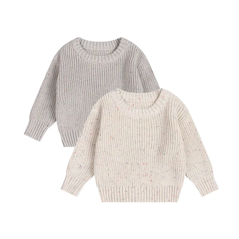Оптовая продажа, детские свитера из вязаного хлопка, мягкий вязаный пуловер для новорожденных, одежда для мальчиков, дизайнерская одежда с логотипом на заказ, 1003