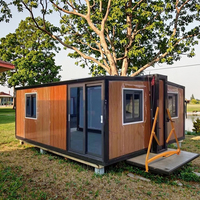 Maison conteneur extensible de luxe de haute qualité avec 2 chambres à coucher villa mobile en acier portable minuscule pour les hôtels et les centres commerciaux