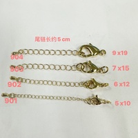 Chaîne d'extension de 50 mm avec fermoirs mousquetons pour la fabrication de bijoux DIY, bracelets et colliers