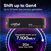 Vente en gros P310 1 To PCIe Gen4 NVMe 2280 M.2 SSD interne 6000 Mo/s Vitesse pour PC de jeu de bureau