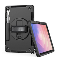 Étui antichute avec support rotatif à 360°, dragonne et emplacement pour stylet pour Samsung Galaxy Tab S11 11 pouces SM-X730 SM-X736B