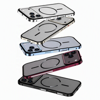 Pour iPhone 18 Pro Max pour iPhone 18 Pro Étui de téléphone magnétique transparent avec protection de l'objectif et filet anti-poussière