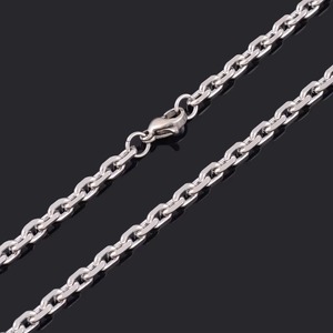 Cadena de Eslabones Rolo de Acero Inoxidable de 1.6/2/2.4/3/4/5mm de Ancho para Hombre y Mujer, Collar Ovalado de Moda, Gargantilla de Alta Calidad, Regalo de Joyería - Product Image 2