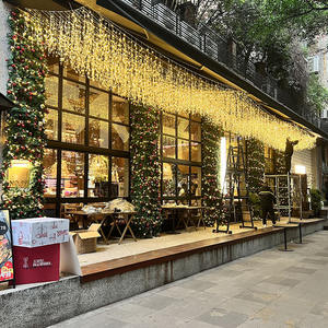 TOP ONE Guirnalda de Luces <span class=keywords><strong>LED</strong></span> en <span class=keywords><strong>Cascada</strong></span> para Interiores/Exteriores, 4x0.6M, IP65, 3000K Blanco Cálido, Ra80, 50000 Horas de Duración, Iluminación Decorativa - Product Image 3